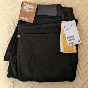 Black H&M low rise, boot cut jeans NWT